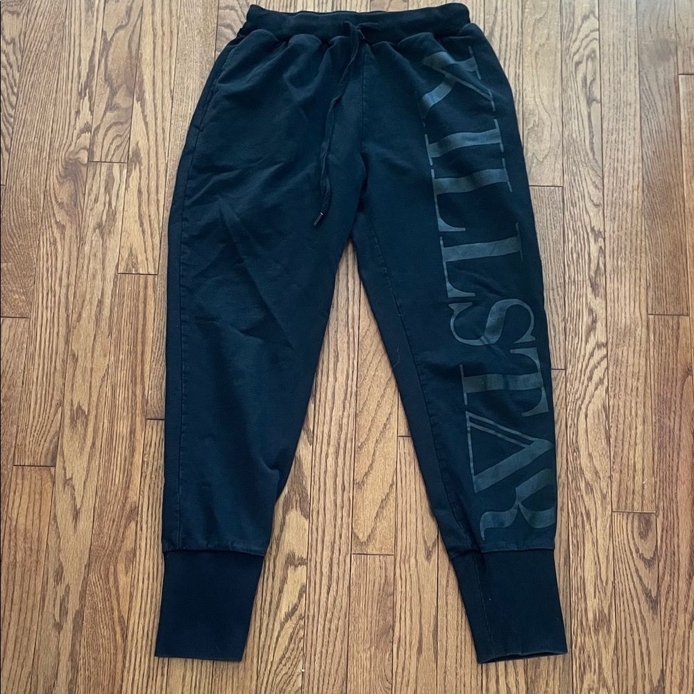 Killstar Black Gothic Jogger Sweatpants Large Leg Logo Size Small